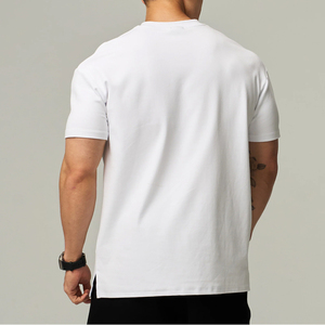 Solid 210g <b>Plain</b> Cotton Blank T-Shirt Custom Logo Printed Embroidered OEM Wholesale Bulk Unisex Breathable - Product Image 4
