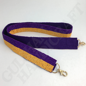 Sangle de sac à main à rayures perlées-Accessoire de remplacement de sac à main élégant avec des rayures multicolores audacieuses pour une utilisation quotidienne et quotidienne - Product Image 2