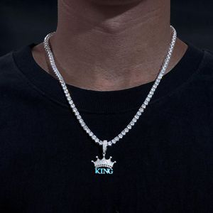 Moissanite <b>Crown</b> Pendant With Glowing <b>King</b> - Product Image 3