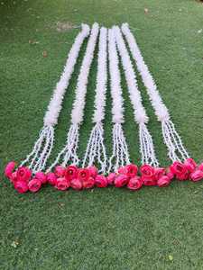 Arco decoración Artificial jazmín Rosa flor guirnaldas indio boda fiesta decoración rosa FlowerTuberose manojo pared colgante telón de fondo - Product Image 4