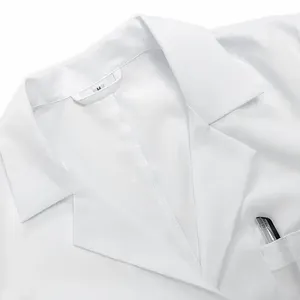Blouse de laboratoire unisexe, blouse longue blanche pour usage hospitalier, coupe classique, polyester/coton - Product Image 6