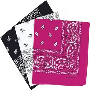 Digital Printing Custom bandana scarf Wholesale Cotton Fashion Print Luxury Fabric Square Screen Accessories