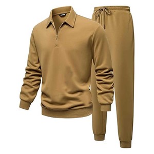 Men's Tracksuit <b>2</b> Piece Set Geometric Texture Quarter <b>Zip</b> Pullover <b>Sweatshirt</b> Athletic Running Sweatsuits - Product Image 5