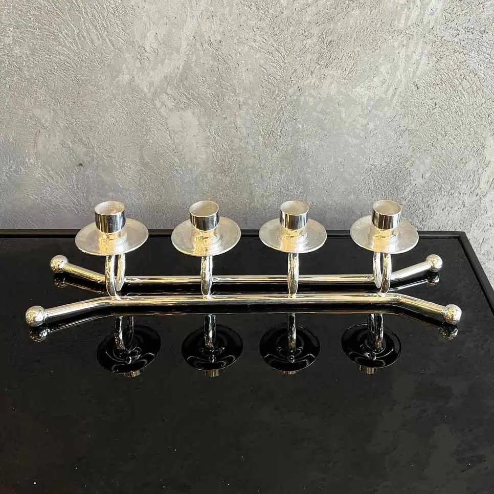 Brass T Light Candle Holder for Table Centerpieces Decor Brass Floor Candelabra with 4 Arm Candle Holder for Sale Best Seller
