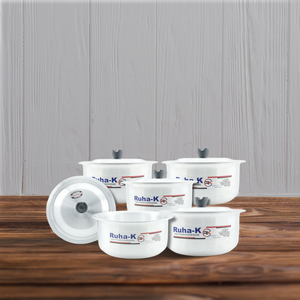 Juego de Utensilios de Cocina de Metal Silvano de 10 Piezas, Diseño Moderno, Ligeros y Duraderos, Sartenes con Tapas de Acero Inoxidable, Aptos para Horno - Product Image 1