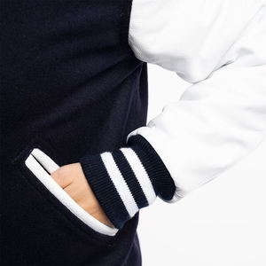 Veste universitaire en cuir originale unisexe sur mesure vestes de baseball Letterman de style américain vestes Bomber en laine pour enfants broderie - Product Image 4