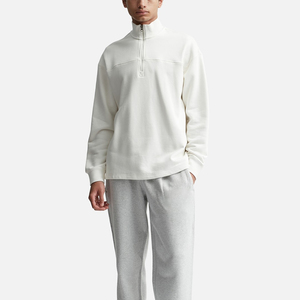 Vente en gros de pulls à demi-fermeture éclair de haute qualité sweats pour hommes avec logo personnalisé brodé en polaire à manches longues 100% coton - Product Image 5
