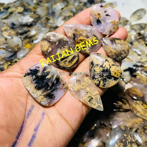 Piedra preciosa natural suelta de ágata de dendrita de tigre de alta calidad para la fabricación de joyas, piedra de Palma de cristal, piedra de joyería curativa - Product Image 1