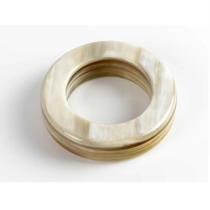 100% anneaux de serviette en corne de boeuf de buffle naturel porte-anneau de serviette en bois véritable fait à la main par un fabricant indien pour les occasions de fête de table - Product Image 2