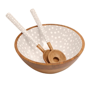 Juego de ensaladeras de madera de acacia redondas naturales limpias, nuevo diseño, cuenco para servir de alta calidad, cuchara para ensalada, utensilios de cocina, venta al por mayor de Vietnam - Product Image 4