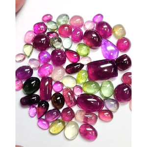 Lote de 58 Piezas de Turmalina Natural Multicolor de 7mm a 18mm, Cabujones Ovalados, en Forma de Pera y Rectangulares, 198 Quilates, Iroc Sales, Gema de Turmalina, US$385 - Product Image 4