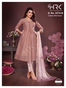 Ropa ocasional Chanderi con trabajo manual Kurti Pant y Dupatta Woman Fashion Fabricante y proveedor de Surat - Product Image 3