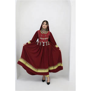 Vestido Afgano Kuchi Informal, Transpirable, Ecológico, Bordado con Encaje Vintage de Alta Calidad al Mejor Precio para Mujeres Adultas Profesionales - Product Image 3