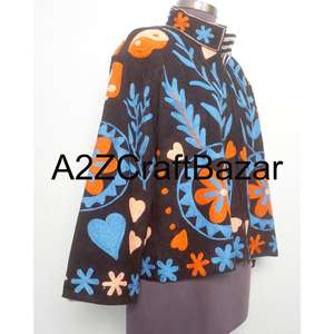 Chaqueta Corta Bordada a Mano, Abrigo Étnico de Invierno, Ecológico, Transpirable, Ropa de Abrigo Tradicional para Fiesta - Product Image 4