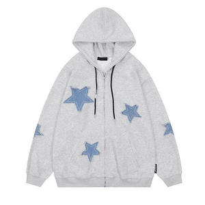 ODM/OEM Wholesale Puls Size Men's Hoodies Full <b>Zip</b> <b>up</b> Custom Embroidery hoodie logo custom streetwear - Product Image 3