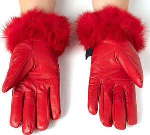 2026 nouveau élégant écran tactile tricoté doublure hiver en cuir véritable gants femmes et homme fabricant personnalisé hiver chaud gant - Product Image 2
