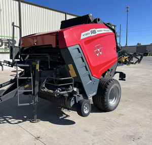 Presse à balles ronde Massey Ferguson RB4180V 2021 avec pré-coupeur PTO et enveloppeur de surface – Équipement agricole haute productivité - Product Image 3