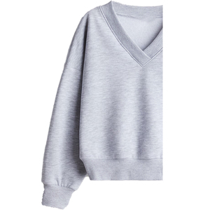 เสื้อสเวตเชิ้ตผู้หญิงแบบคอกลม แขนยาว ผ้าถักนิตติ้งเนื้อฟลีซ ระบายอากาศได้ดี ปักลายและลายนูน  แบบเรียบง่าย เป็นมิตรกับสิ่งแวดล้อม สำหรับฤดูหนาว - Product Image 6