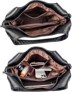 ALW Custom Designer Women's Genuine Leather Hobo Handbags <b>Medium</b> Size Crossbody <b>Purses</b> with Soft Top Handle Fashionable Style - Product Image 5