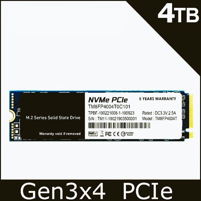 Mintech M.2 NVMe PCIe Gen3x4 SSD 1TB Internal Aluminium Alloy 3500MB/s Read/2900MB/s Write 7200 RPM Desktop New