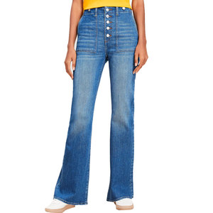Pantalones acampanados medios informales para mujer Material transpirable de la mejor calidad Servicio OEM Venta directa de fábrica Bajo MOQ Artículo de Invierno Caliente Barato - Product Image 2