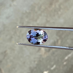 8x6mm Natural Bio Color Loupe-<b>Clean</b> Tanzanite Gemstone 1.11 Carat Oval Cut Non-Heated Peacock Neck Zoisite Blue Loose Gemstone - Product Image 1