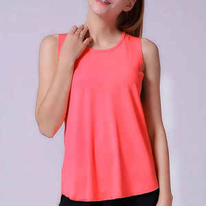 Camiseta sin mangas de tela de malla de algodón 100% transpirable al por mayor para hombres y mujeres camisetas sin mangas sexis de trabajo de gimnasio para yoga OEM aceptado - Product Image 4