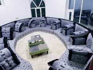 Design d'intérieur Majlis arabe, design classique moderne, ensemble élégant pour salon, sièges d'angle luxueux, design gain de place - Product Image 2