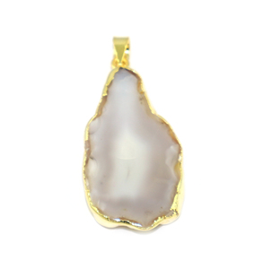 Colgante de Ágata en Rodajas con Estilo, Forma Elegante, Chapado en Oro de 18K, Metal de Latón, Joyería de Moda para Mujer, Venta al por Mayor - Product Image 2