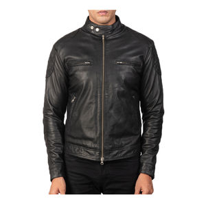 Blouson en cuir pour homme, toile respirante, haute qualité, style urbain hivernal, personnalisable, faible MOQ, prix raisonnable, en promotion - Product Image 1