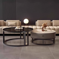 Meubles pour la maison Table basse de bureau d'hôtel Table basse en marbre de forme ronde