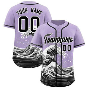 Jersey Baseball Custom OEM Laris Manis, Sablon Heat-Transfer Nama Tim Depan, Ukuran Besar, Anti-Bakteri, Bahan Bernapas - Product Image 3