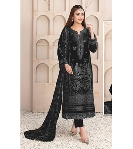 New Style Heavy Faux Georgette Bridal Kurta/<b>Kurti</b> for Indian/Pakistani Weddings Embroidery Work Sequence Dress Brides Maruti - Product Image 1