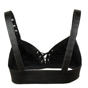 Top Corto de Encaje Estilo Gótico Punk para Mujer, Sexy, de Cuero, de Alta Calidad, con Control de Abdomen, para Discoteca, Fiesta, Bar, Venta al por Mayor - Product Image 2