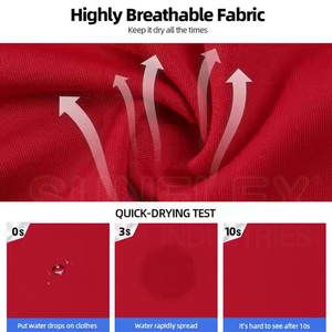 Pantalones cortos de fútbol precio barato de color rojo servicio OEM pantalones cortos de fútbol para adultos pantalones cortos de fútbol equipo personalizado - Product Image 3