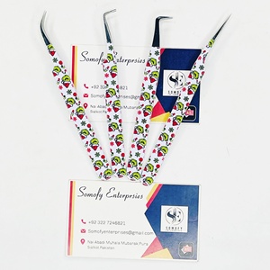 Somofy แหนบถอนขนตาแบบบาง90องศาสีเขียวแวววาวประกายสีแดง - Product Image 6