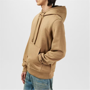 Sudadera con capucha unisex de color liso para hombre, Jersey holgado a la moda con bolsillo de canguro, sudadera clásica con capucha y logotipo personalizado - Product Image 4