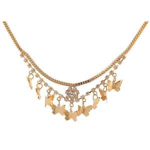 Urthn Austrian Stone Butterfly Shaped Gold Plated Fine Beaded <b>Necklaces</b> 1102427 - Product Image 1