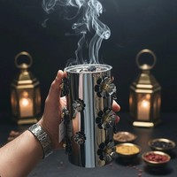 Nouveauté : brûleur d'encens en bois de santal aromatique poli, décoratif, en métal durable, fait à la main, pour la maison, l'hôtel, le restaurant, style antique