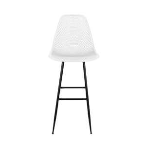 Taburete de Bar Newella Sapphire de 75 cm, Blanco, de Polipropileno Reforzado con Fibra, Silla para Isla de Cocina, Hogar, Bar, Cafetería, Fiestas, Hotel - Product Image 2