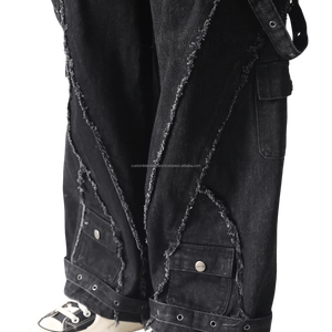 Pantalones Cargo Deportivos Casuales para Hombre, Estilo Holgado, con Paneles, 100% Algodón, Ropa Vintage Premium, Ecológica, Corte Recto - Product Image 3