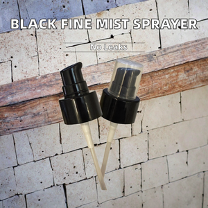 New Arrival 2025 Black Plastic PP 24/410 <b>Fine</b> <b>Mist</b> Non Spill Fingertip Screw Cap Perfume <b>Spray</b> <b>Bottles</b> 100ml Clear Cap Custom - Product Image 2