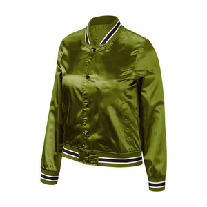 La mejor chaqueta de satén para mujer, nuevo estilo, cómodo forro de algodón, Color personalizable, transpirable, respetuoso con el medio ambiente, elegante - Product Image 2