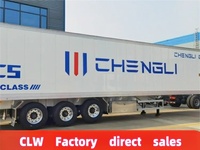 3-Axle 28ft 40ft 53ft baja kargo berpendingin Semi Trailer makanan pendingin Unit 3Axle 28ft 40ft 53ft Trailer berpendingin