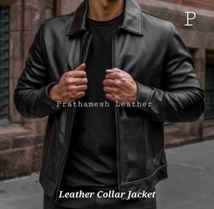 Chaqueta de cuero de diseñador para hombre para uso diario de calidad superior con forro interior suave Opciones de temporada de invierno Exportación a granel - Product Image 4