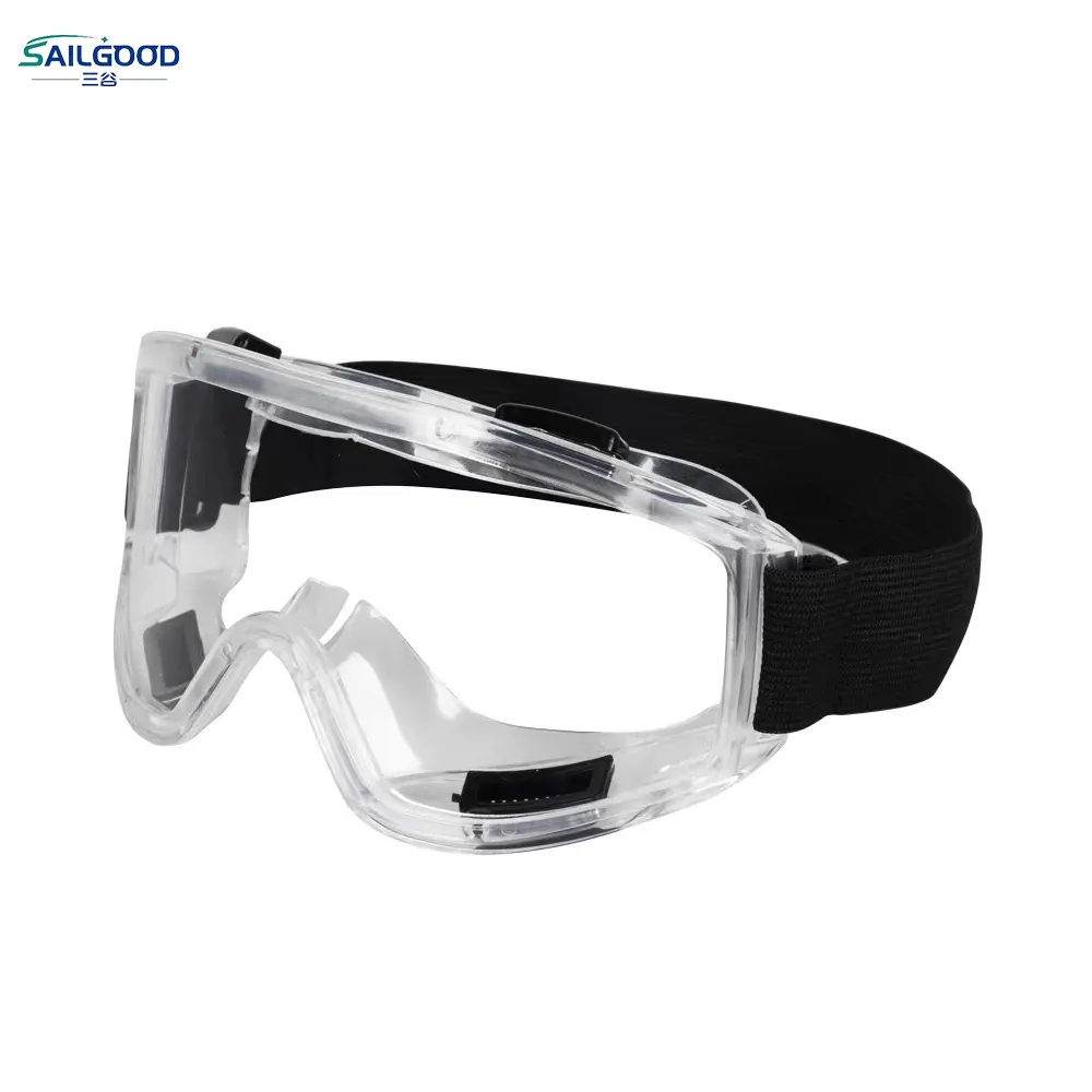 SAILGOOD ขายส่งแว่นตานิรภัยกันลมและกันกระแทกที่ปรับแต่งได้พร้อมแถบคาดศีรษะแบบปรับได้ แว่นตานิรภัยกันฝุ่นที่สมบูรณ์แบบ