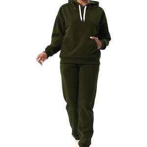 Conjuntos Deportivos de Algodón/Poliéster para Mujer, Talla Grande, con Capucha, Estampados o Lisos, Casuales de Invierno, para Correr y Entrenar, con Logotipo Personalizado al por Mayor - Product Image 3