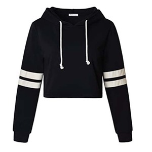 Latest Fashion <b>Crop</b> <b>Top</b> Hoodies Custom Logo Printed Factory Made Youth Bulk Custom <b>Crop</b> <b>Top</b> Hoodies - Product Image 4