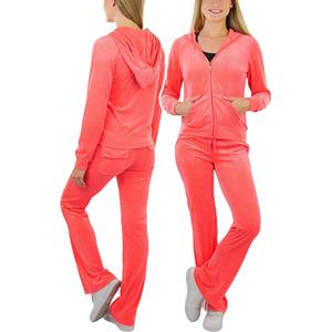 Ensemble survêtement femme en velours personnalisé, 2 pièces, velours côtelé, vêtements de sport d'hiver, survêtement femme, style uni - Product Image 1