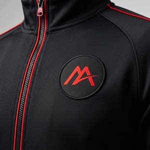 Conjunto Deportivo Negro para Hombre, Chaqueta Deportiva con Cierre Completo, Pantalones Jogger con Detalles en Rojo, Ropa Deportiva para Entrenamiento, Gimnasio, Running y Fitness - Product Image 6